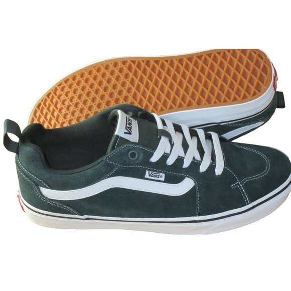 Vans Men's Filmore Suede Scarab Dark Green White Striped Skate Shoes Size 11.5 - Picture 3 of 7
